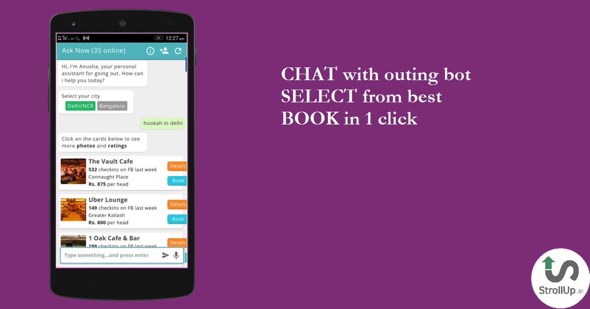 StrollUp Chatbot gallery image