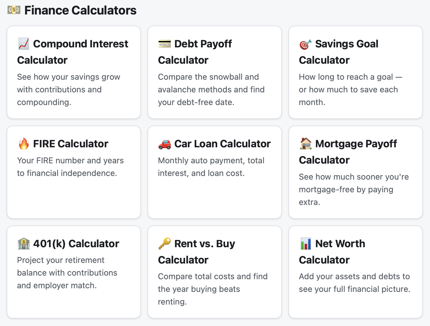 MoneyCal gallery image