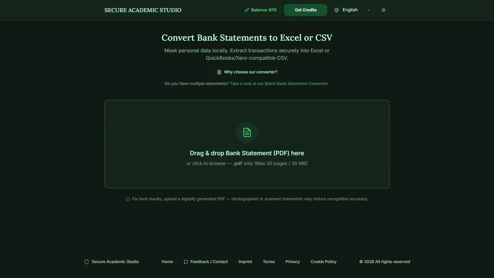 Secure Bank Statement Converter gallery image