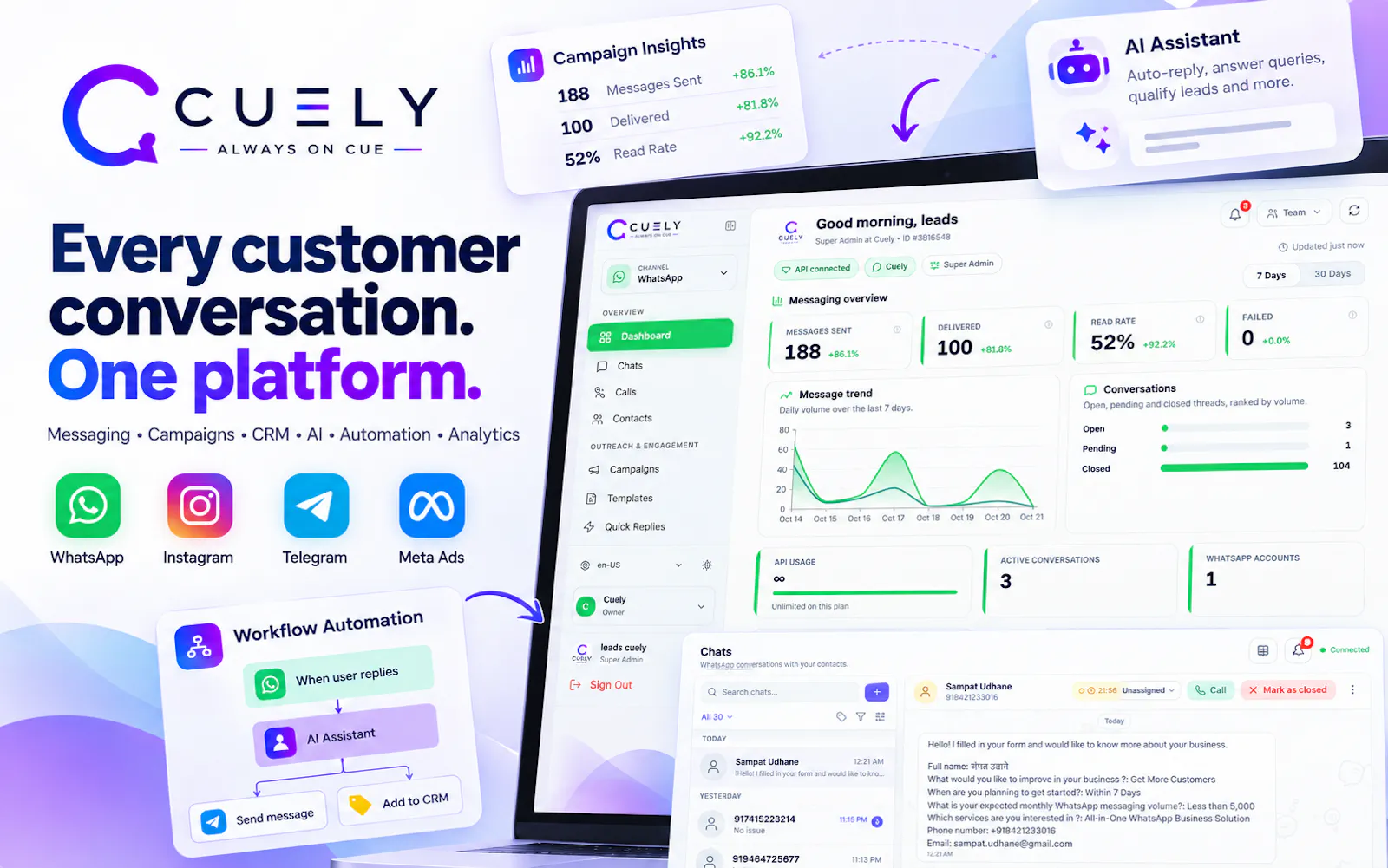 Cuely – AI Omnichannel Business Platform screenshot 1