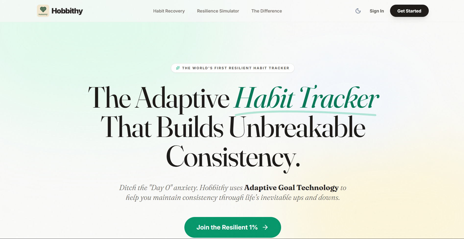 Hobbithy - Main product screenshot demonstrating key features and user interface