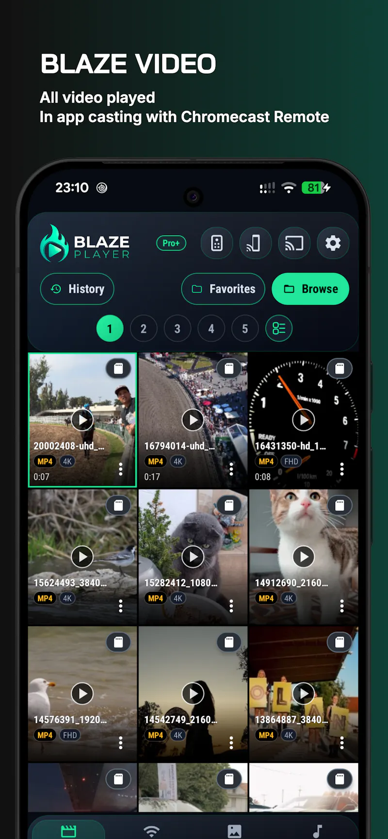 Blaze Player Android Multimedia Player screenshot 1