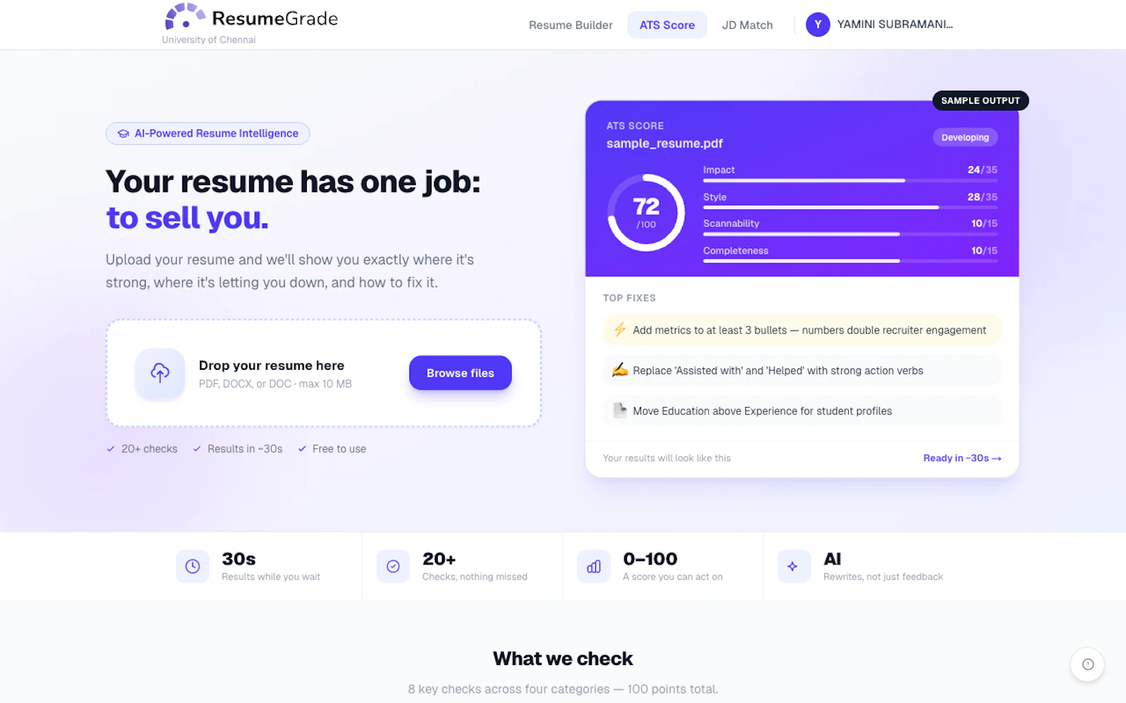 ResumeGrade screenshot 1