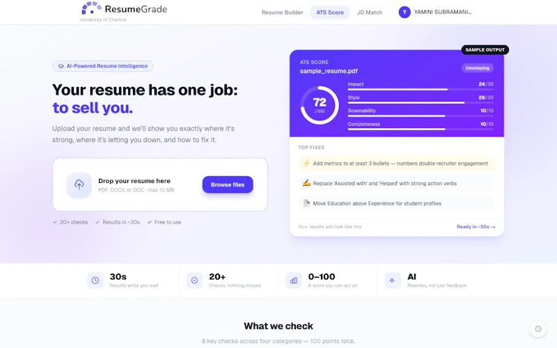ResumeGrade screenshot 1