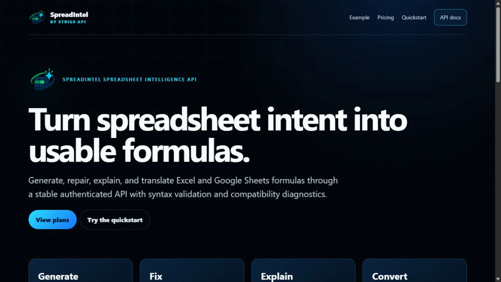 SpreadIntel screenshot 2