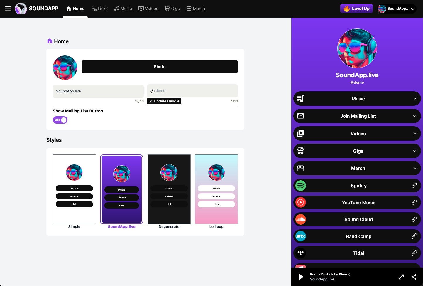 Media SoundApp Live - Liên kết âm nhạc và danh sách gửi thư cuối cùng 4