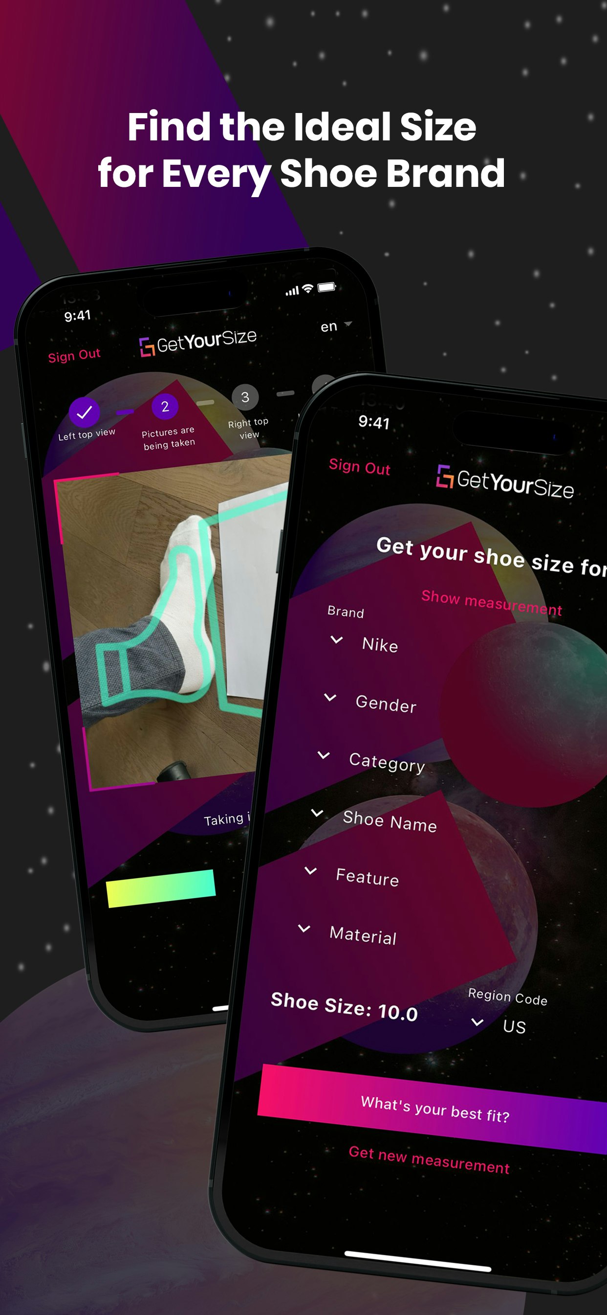 GetYourSize.app - 신발 크기 권장 사항 미디어 4
