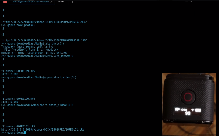 GoPro API for Python gallery image