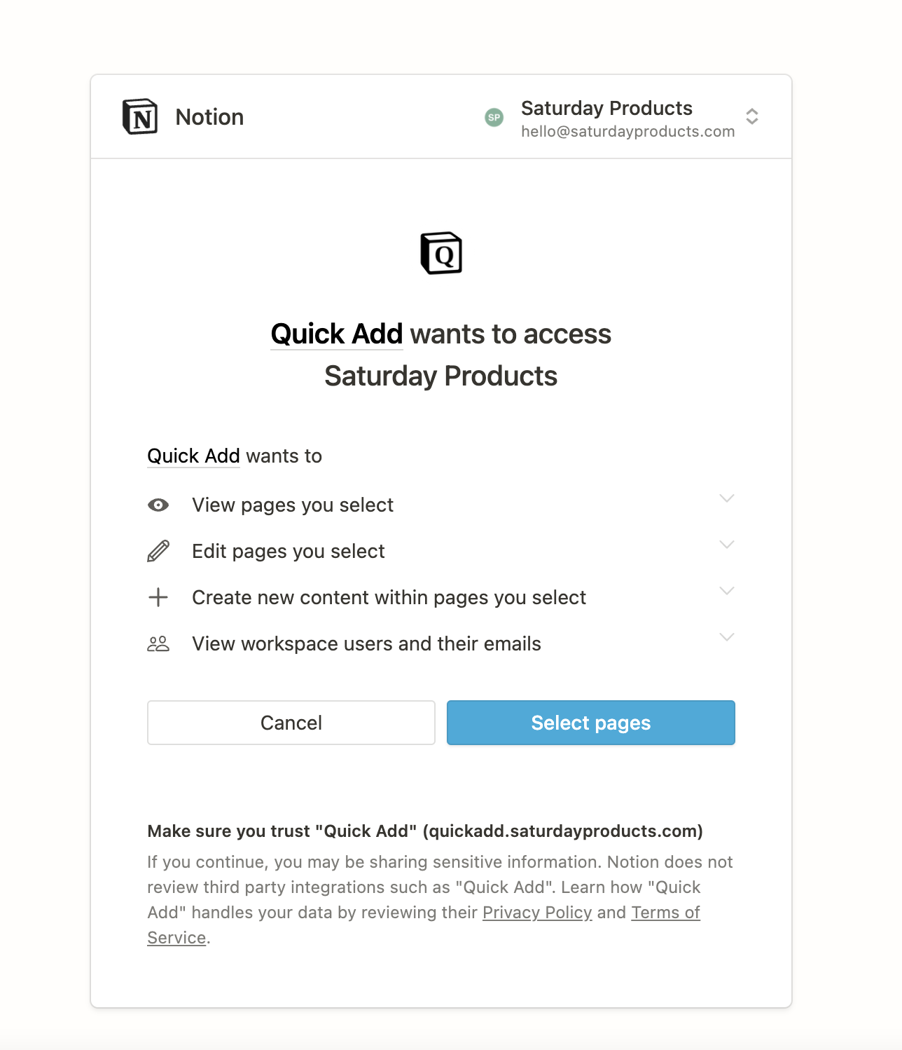 Quick Add for Notion gallery image