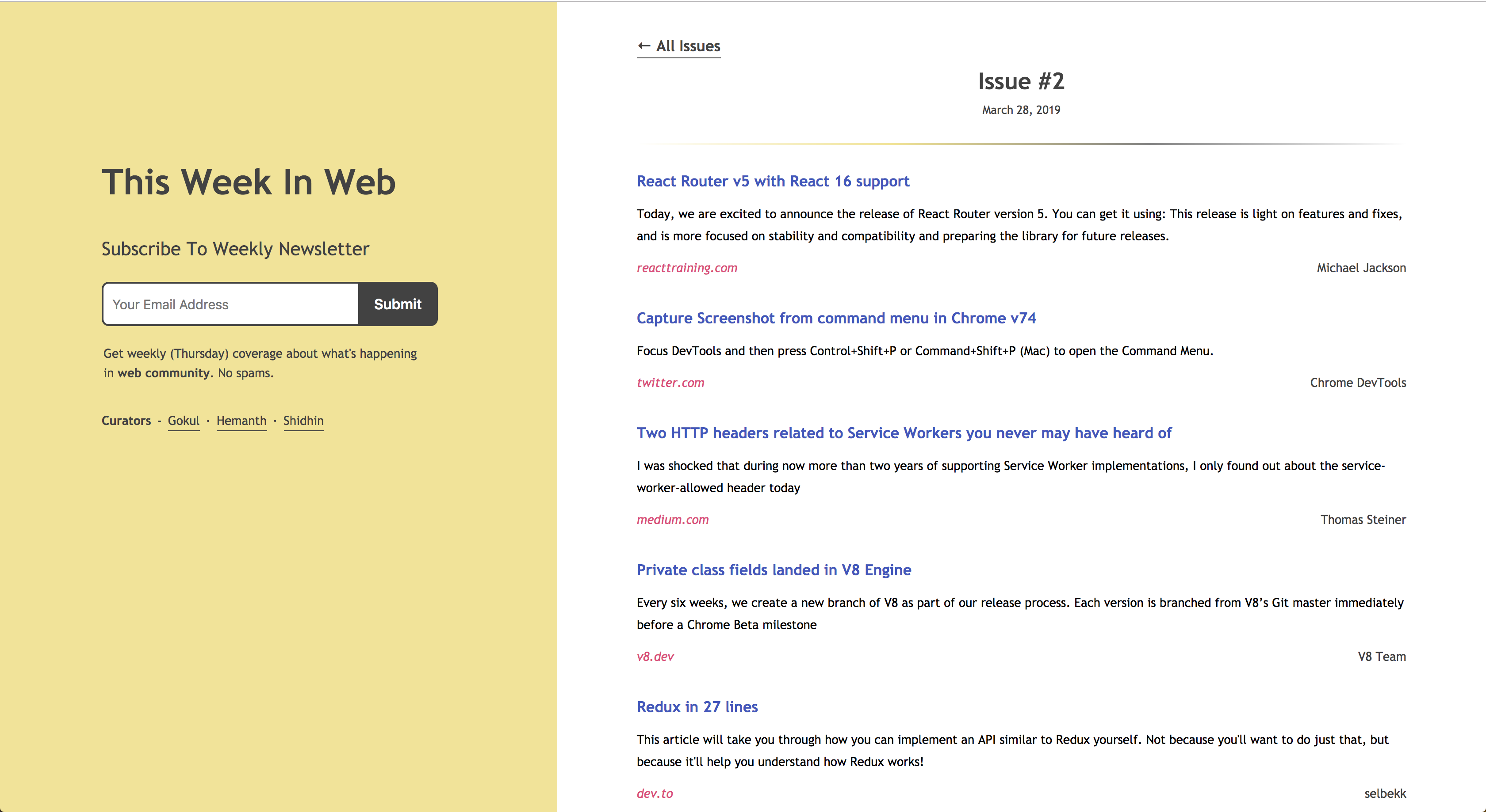 This Week In Web - Weekly Newsletter gallery image