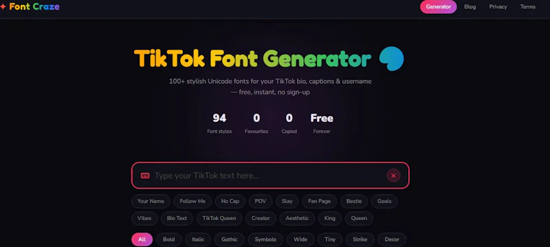 Font Craze screenshot 1