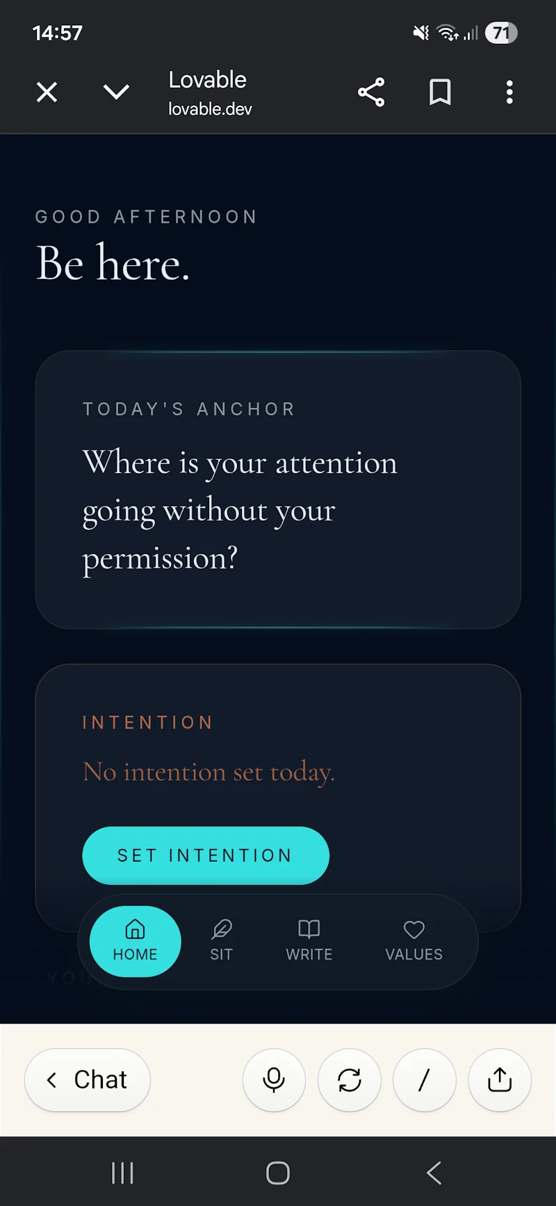 Sakin — A quiet space for presence screenshot 1