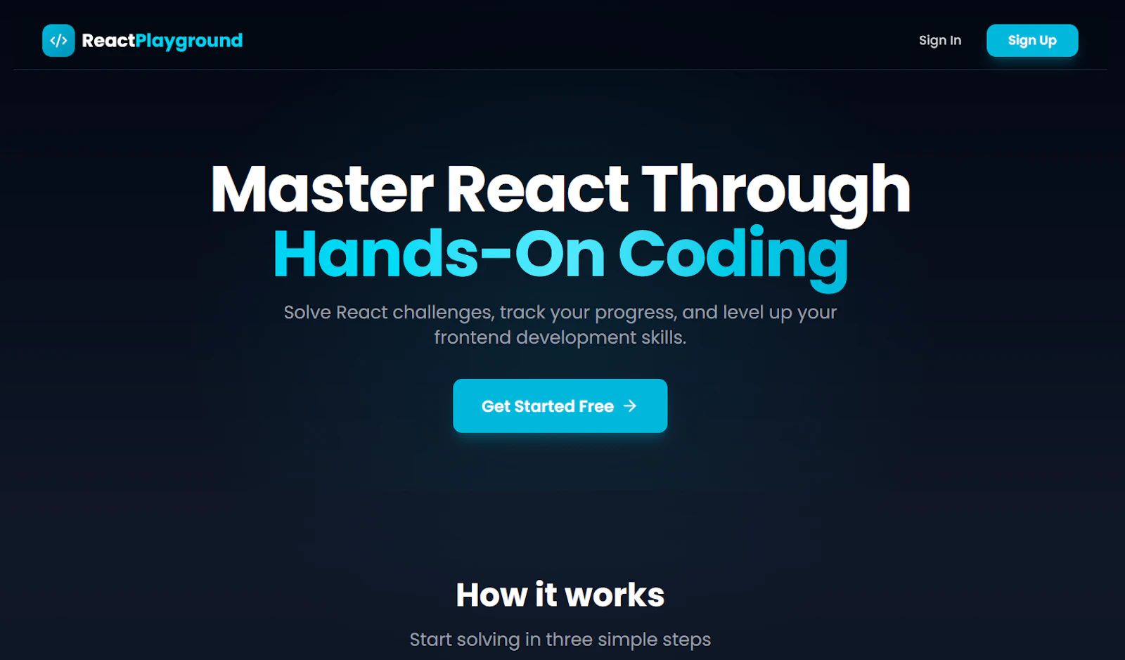 React Playground screenshot 2
