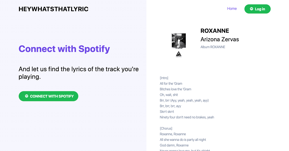 HeyWhatsThatLyric for Spotify  gallery image
