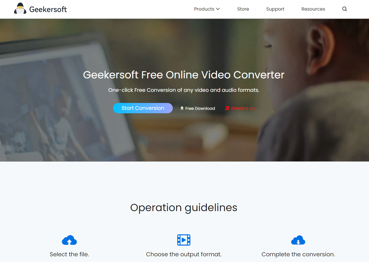 Geekersoft convertidor de video en línea gratis media 1