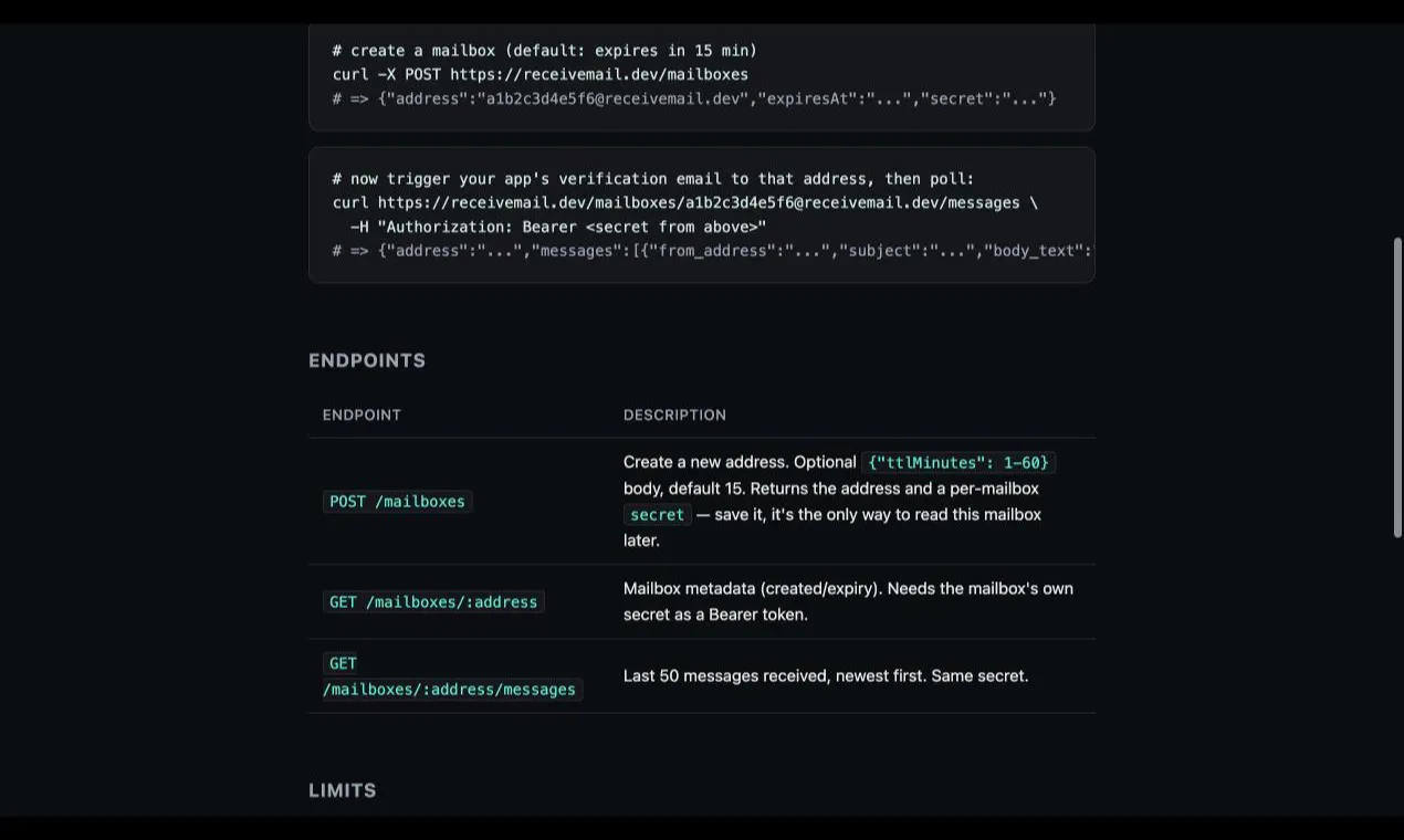 receivemail.dev gallery image