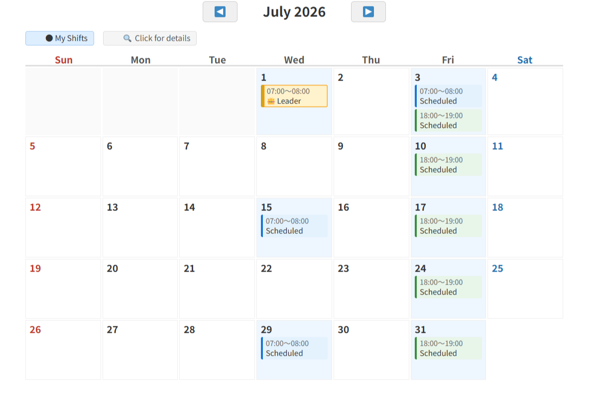 YPSupport Shift Scheduler gallery image