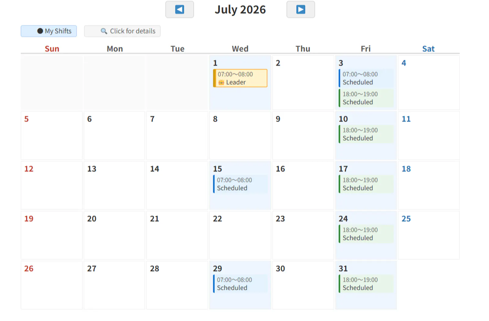 YPSupport Shift Scheduler screenshot 3