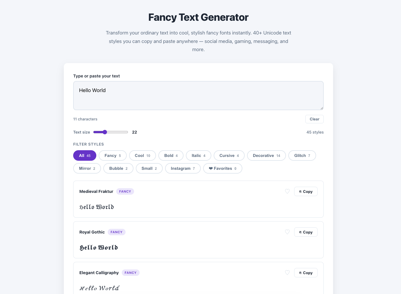 Fancy Text Generator gallery image