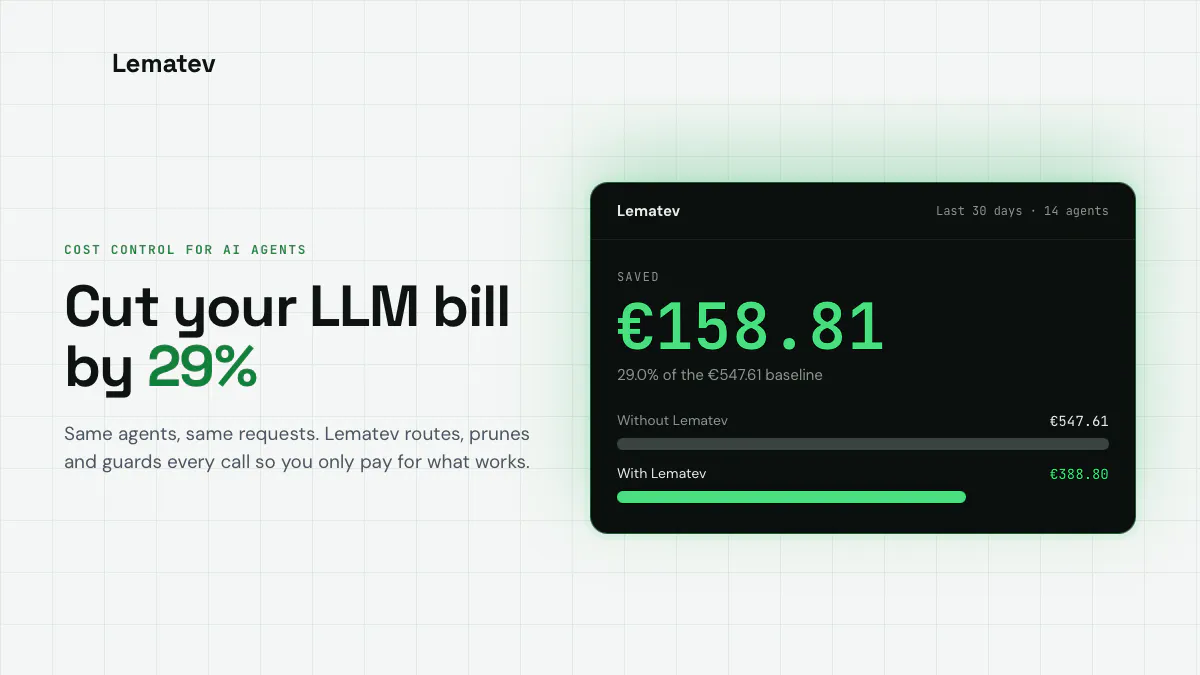 Lematev  | Control layer for AI Agent gallery image