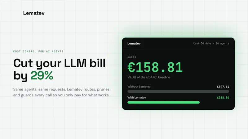 Lematev  | Control layer for AI Agent screenshot 2