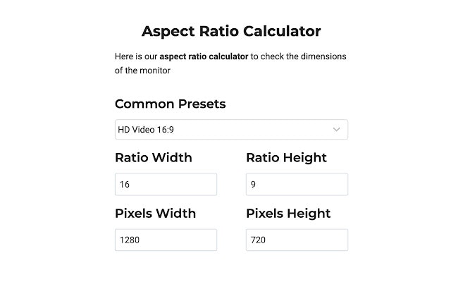 Aspect Ratio Calculator media 1