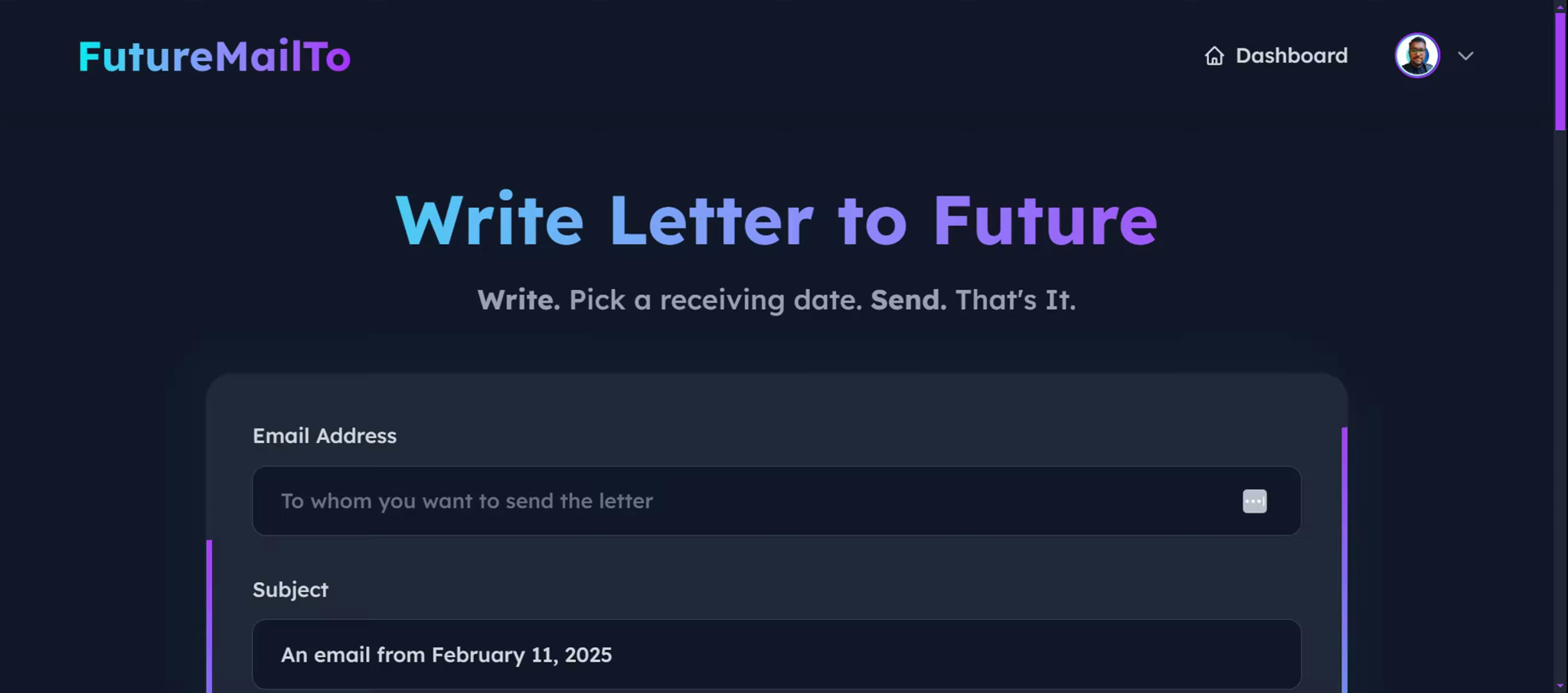 Mídia 2 de FutureMailto - Envie e -mails para o futuro |Agendador de e -mail