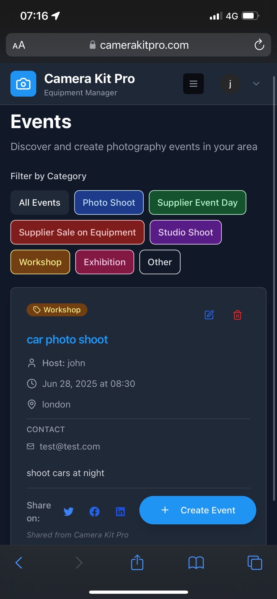 Camera Kit Pro - Gestión y herramientas de equipos de fotografía media 5