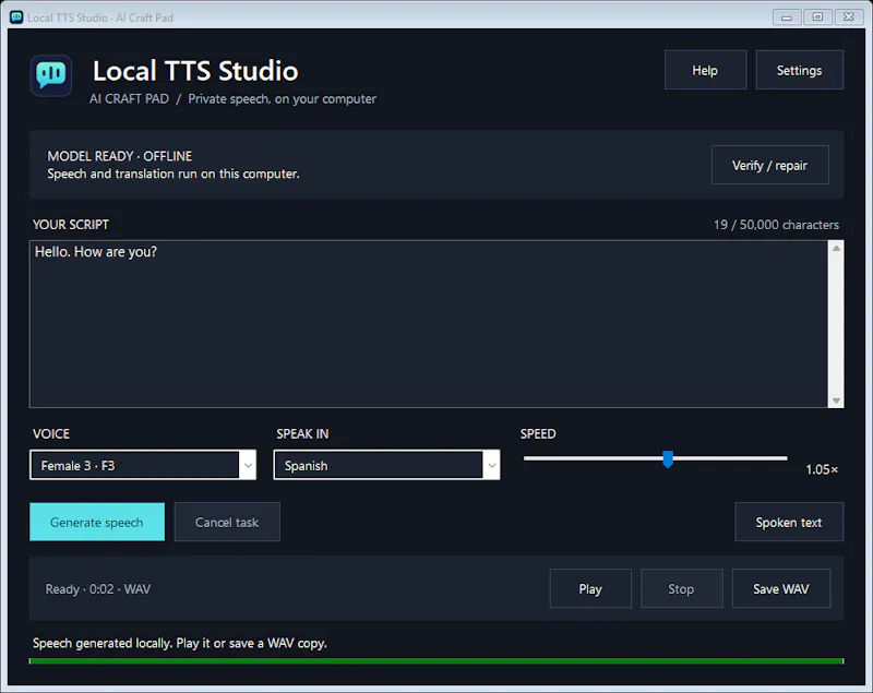 Local TTS Studio screenshot 2