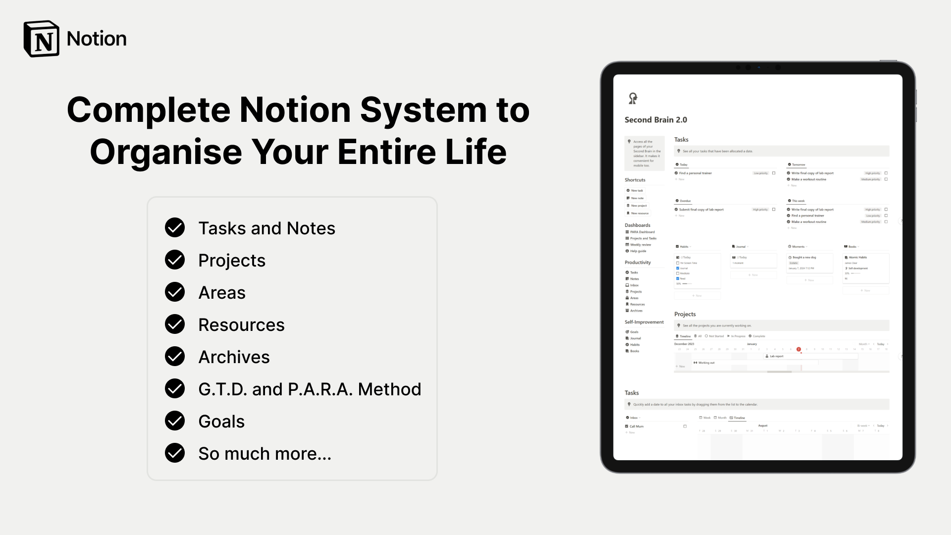 Notion Second Brain gallery image