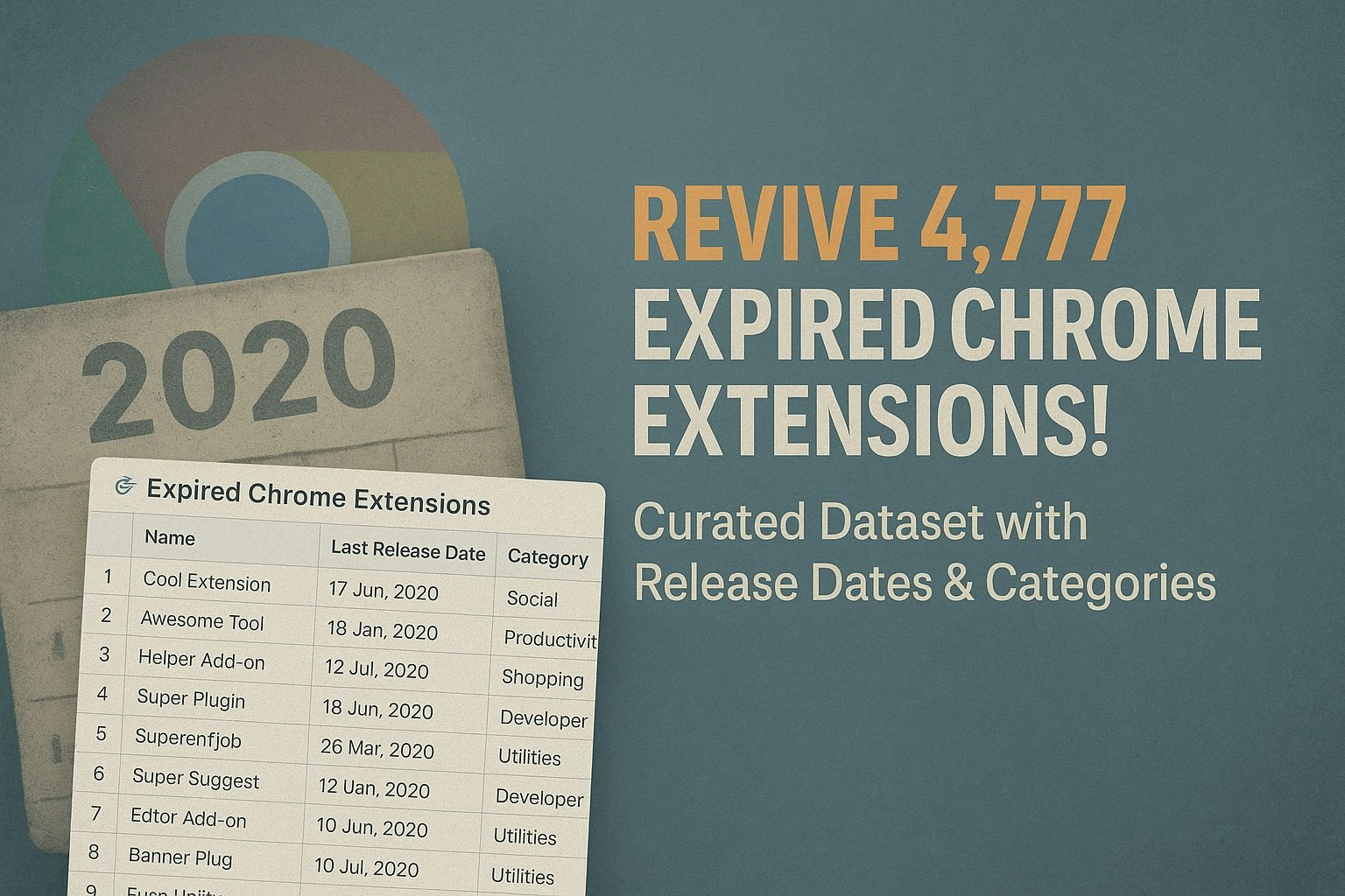 過期的Chrome擴展復興套件 - 查找，復活並重新推出已驗證的Chrome Extensions media 2