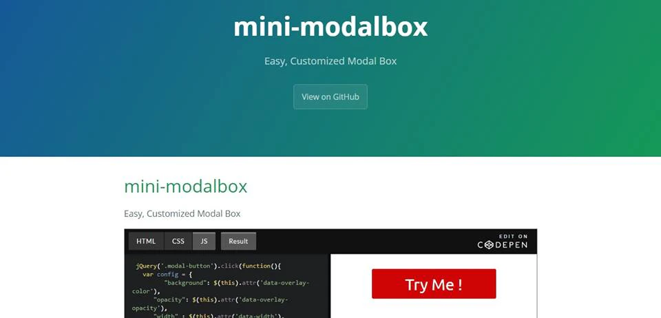 miniModal Box