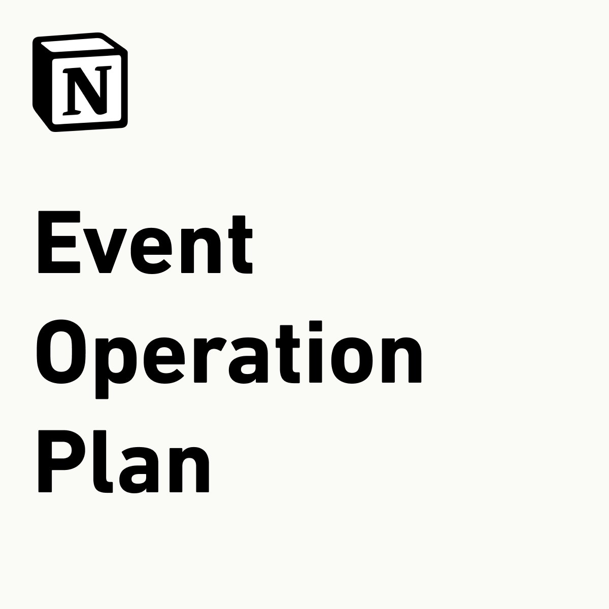 Notion Event Operation Plan
