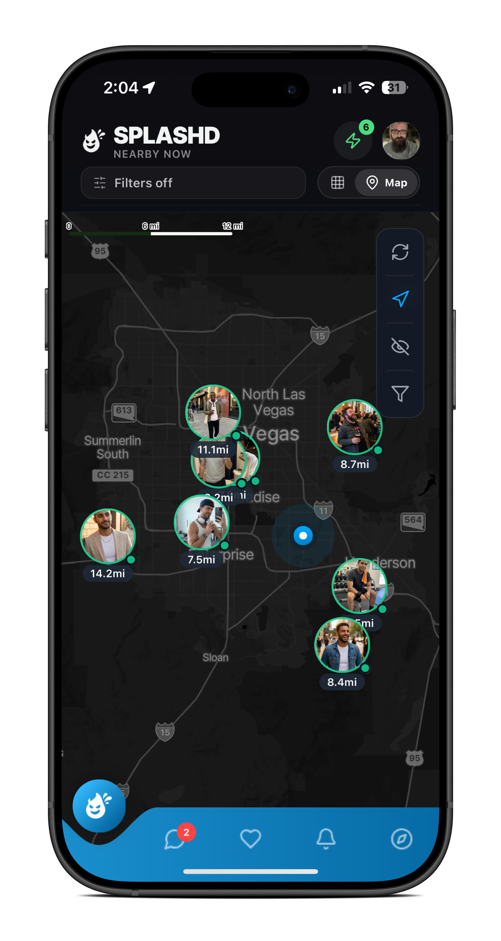 Splashd: Gay Dating & Cruising App - Screenshot 2 showing product features and functionality