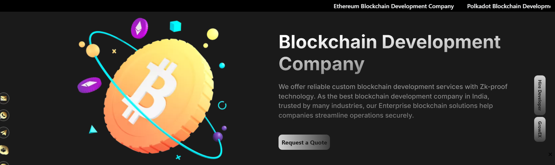 Blockchain Development Company - Main product screenshot demonstrating key features and user interface