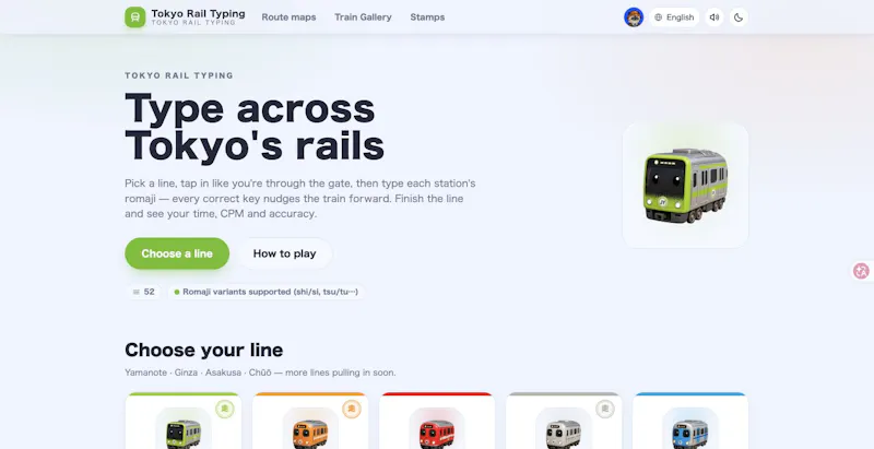 Tokyo Rail Typing screenshot 2