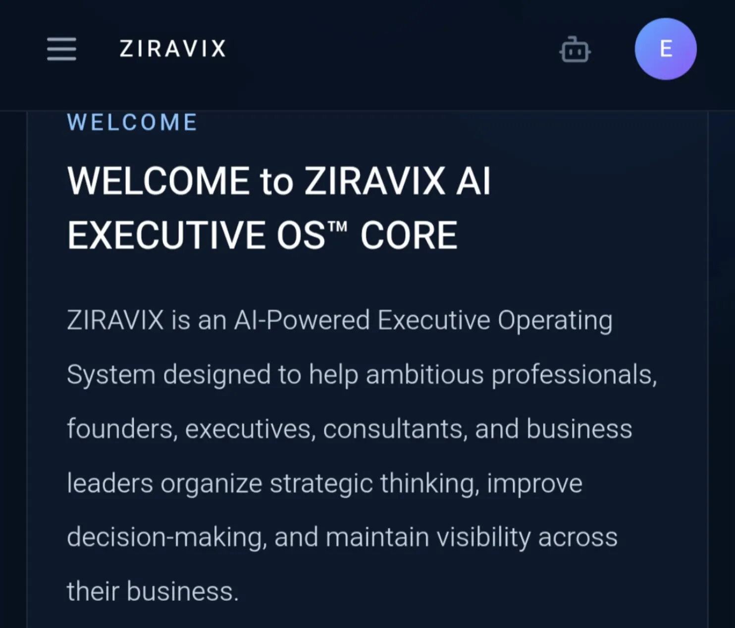 ZIRAVIX AI EXECUTIVE OS™ gallery image