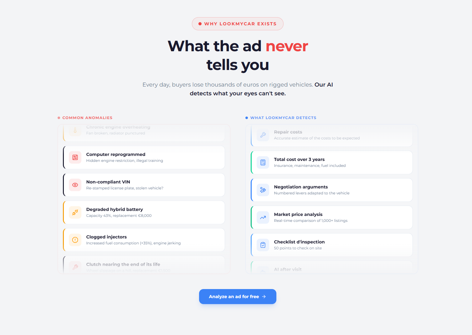LookMyCar - Screenshot 2 showing product features and functionality