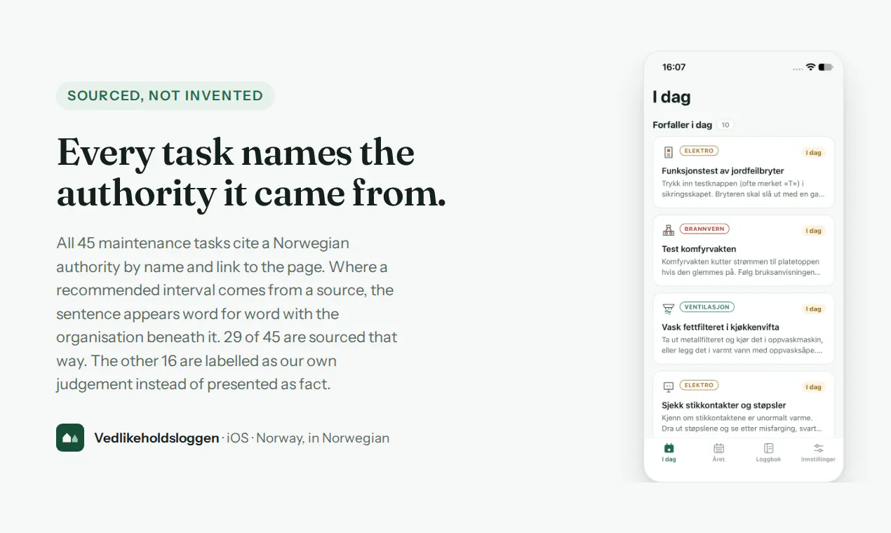 Vedlikeholdsloggen gallery image