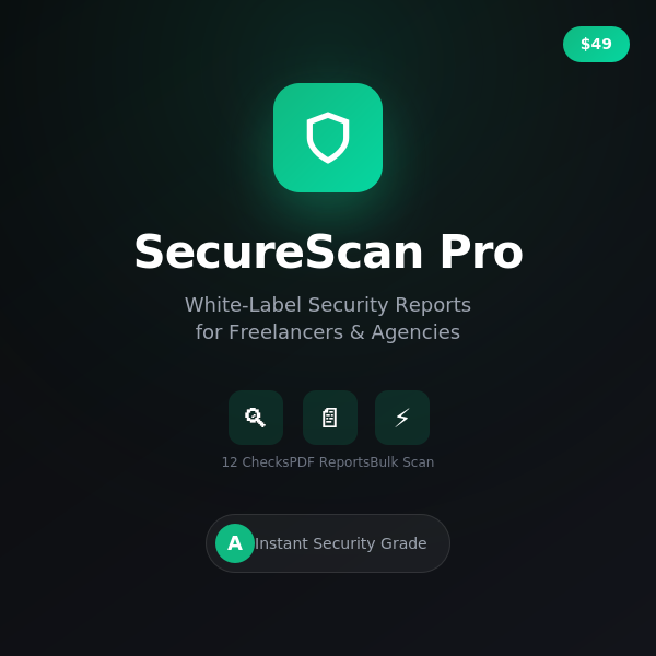 SecureScan Pro - Product Hunt launch logo and brand identity