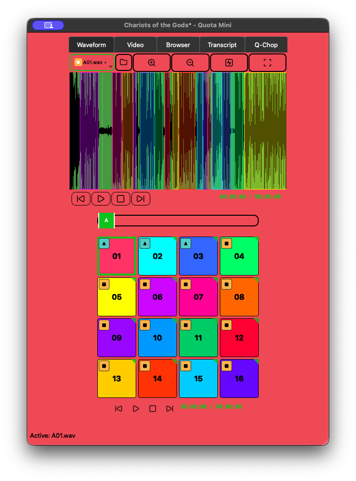 Quota Mini - Dialogue Sampling Utility - Screenshot 4 showing product features and functionality