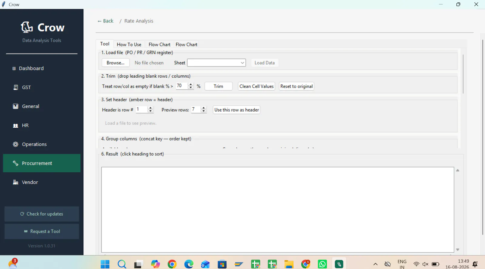 Crow - Data Analytics tool screenshot 2