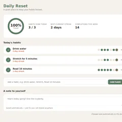 Habit Wellness Tracker