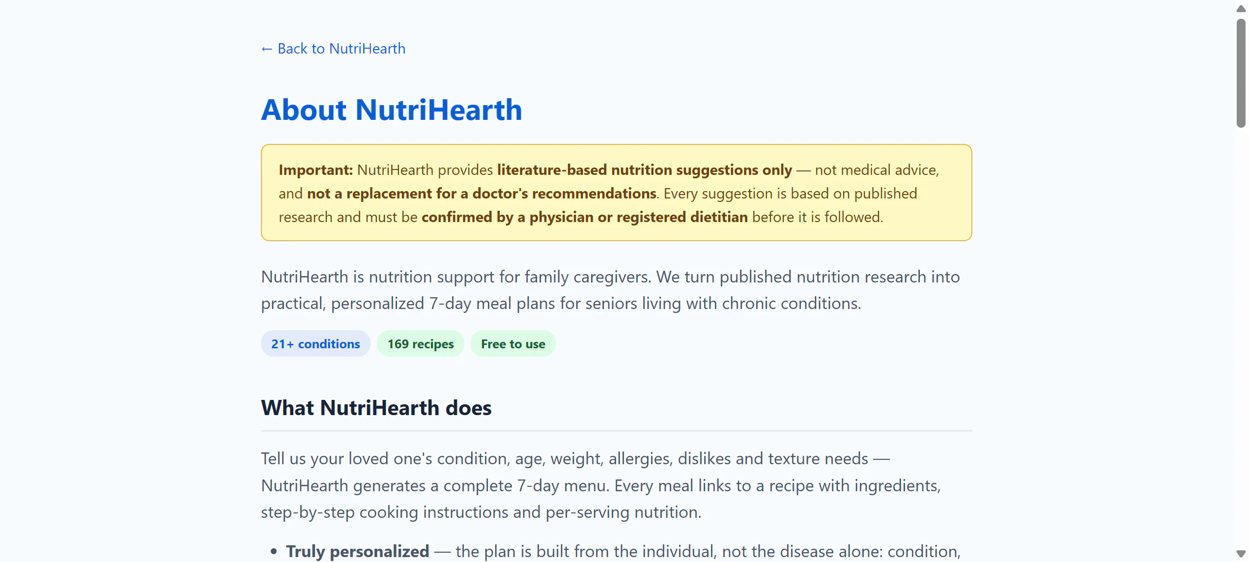 NutriHearth — Caregiver Meal Planner gallery image