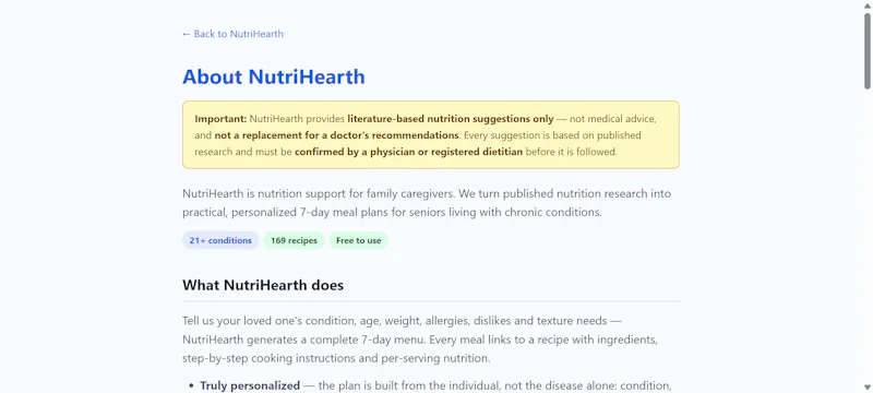 NutriHearth — Caregiver Meal Planner screenshot 8