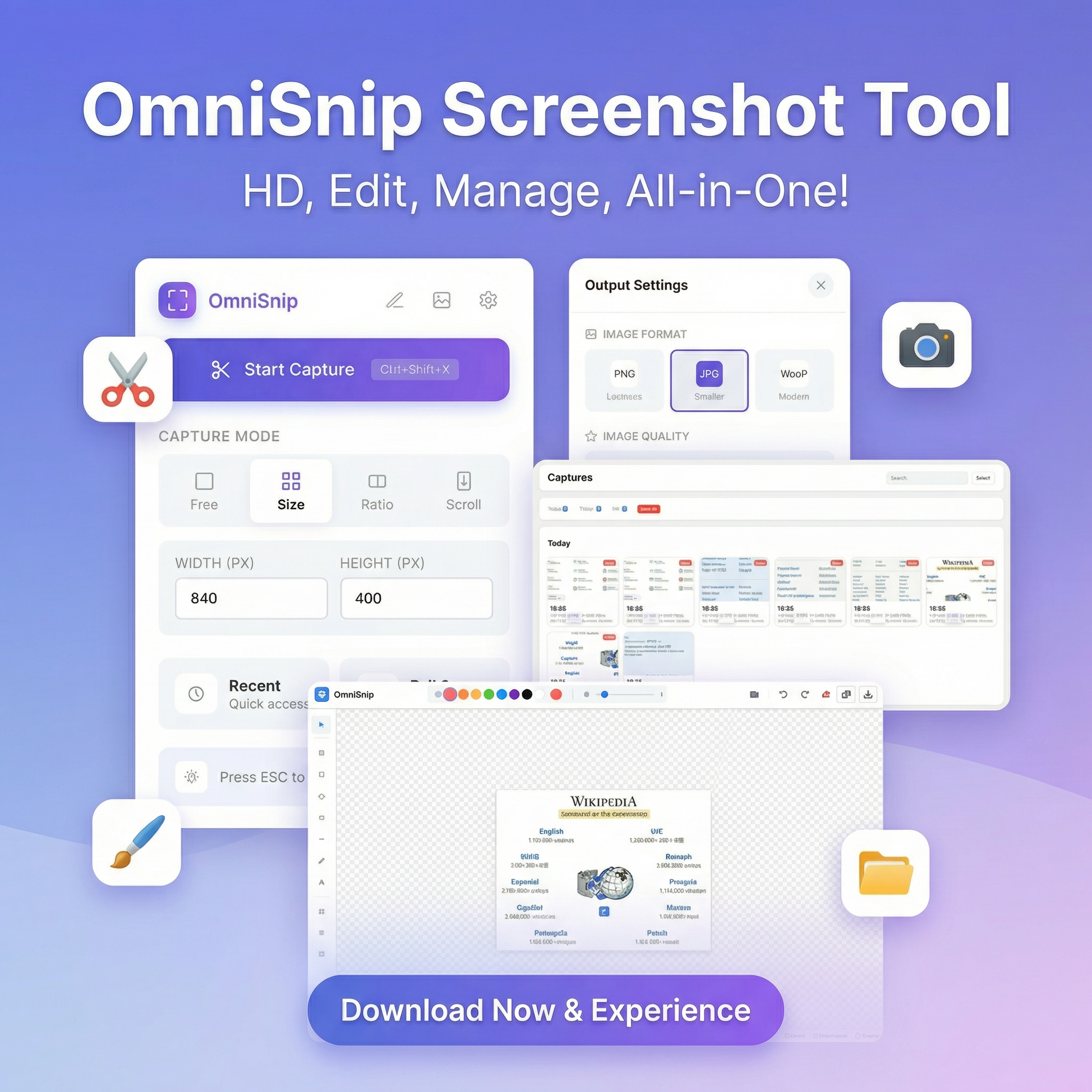 OmniSnip - Product Hunt launch logo and brand identity