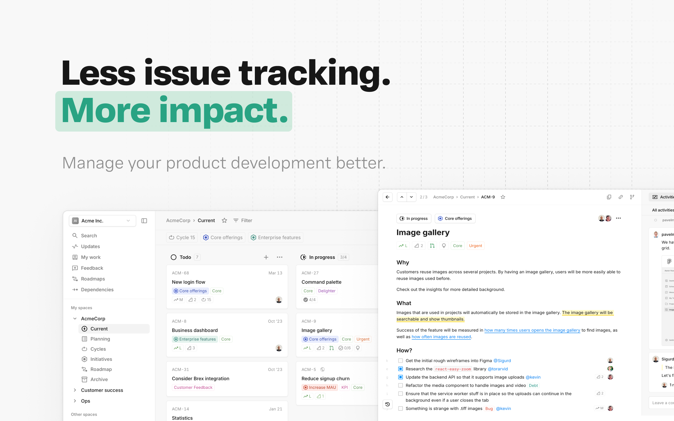 kitemaker-3 - Less issue tracking, more impact
