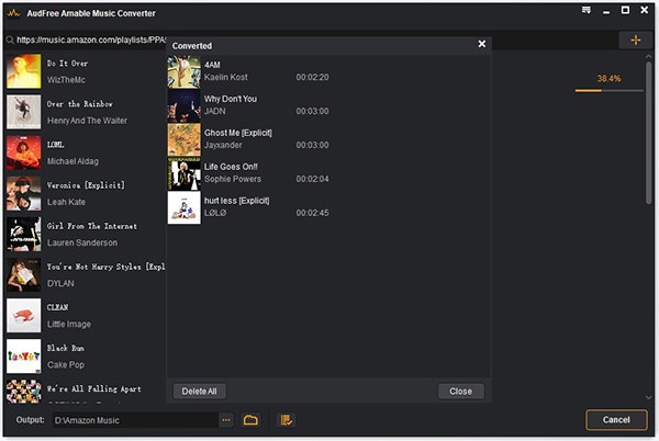 Mídia 2 de Conversor de música Audfree Amazon para Mac