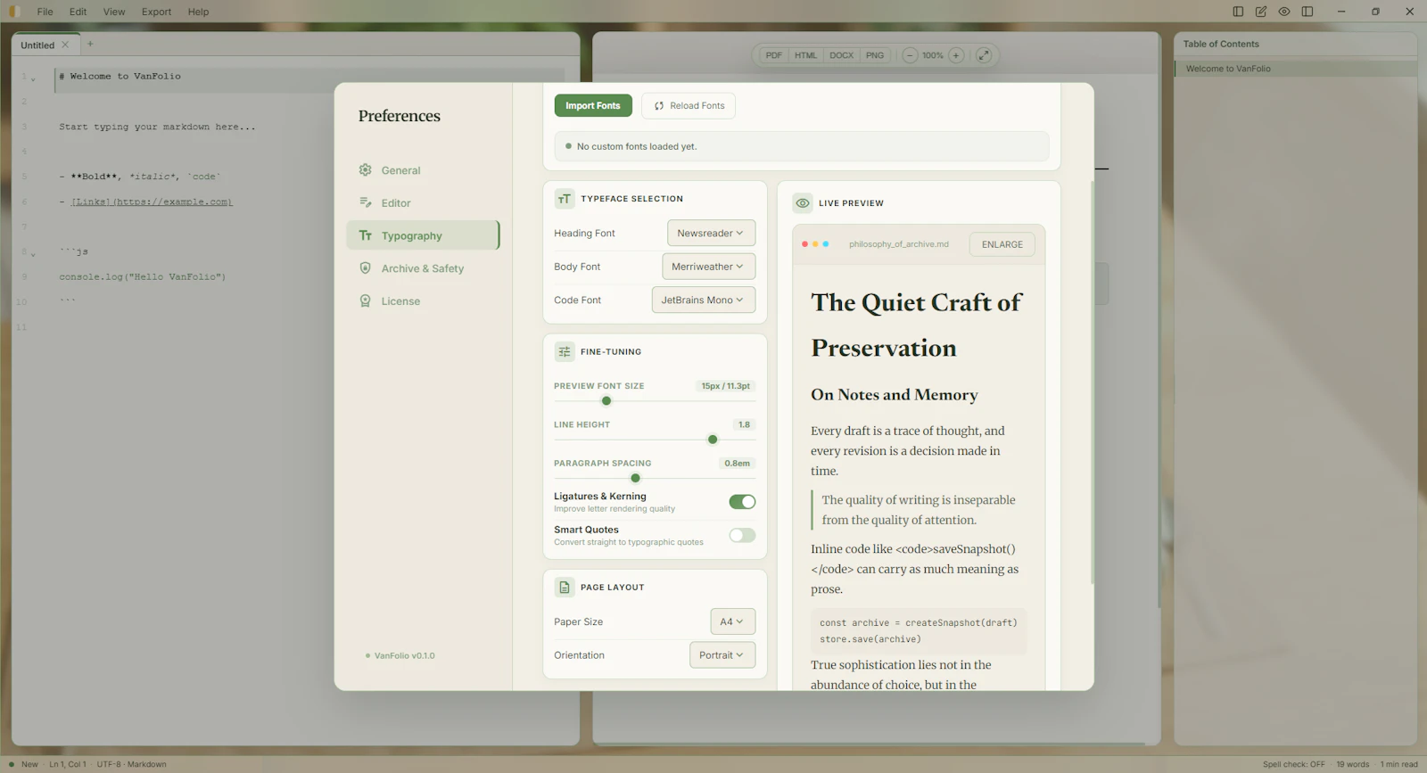 VanFolio — Markdown Workstation screenshot 6