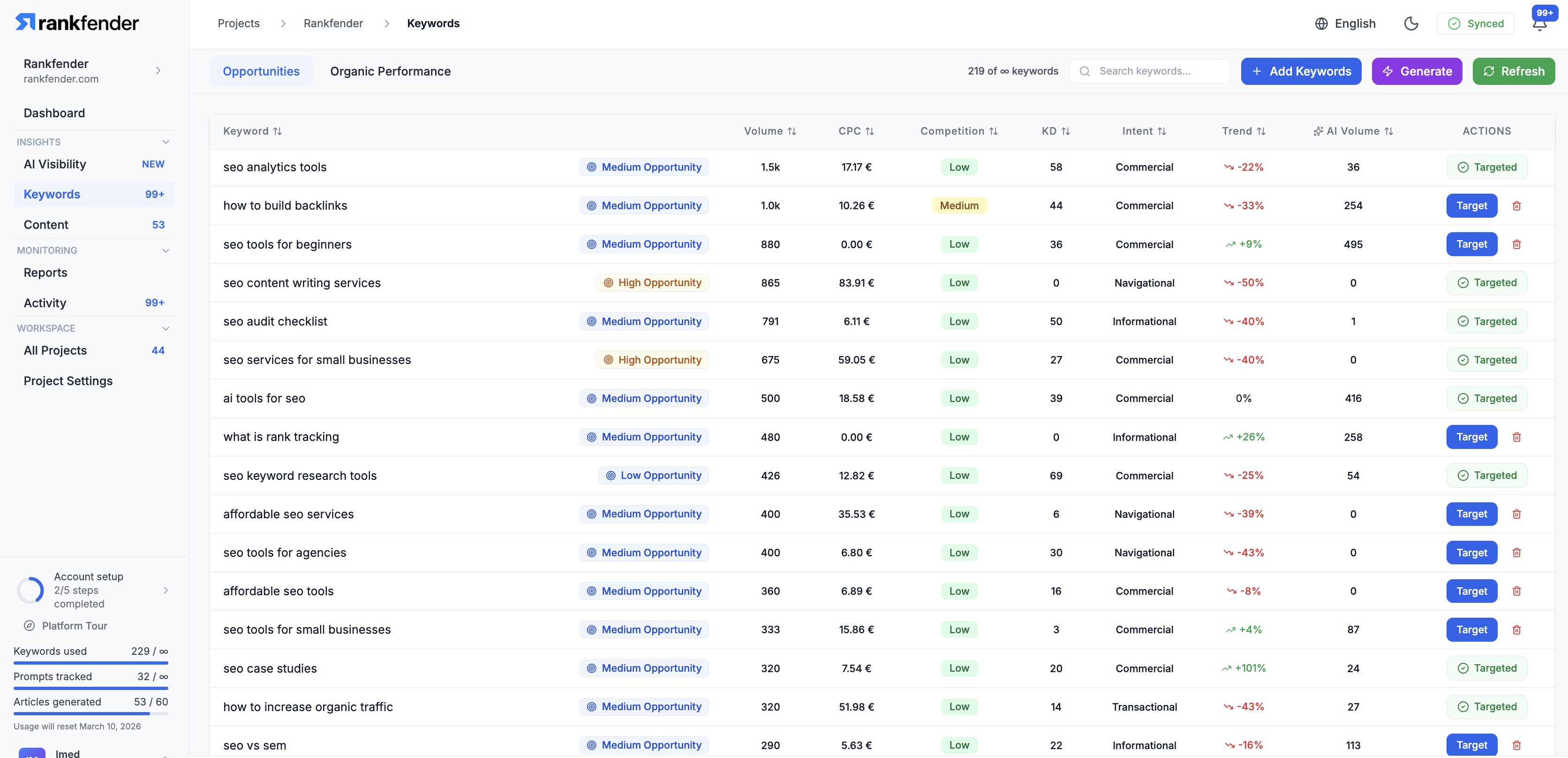 Rankfender - Screenshot 4 showing product features and functionality